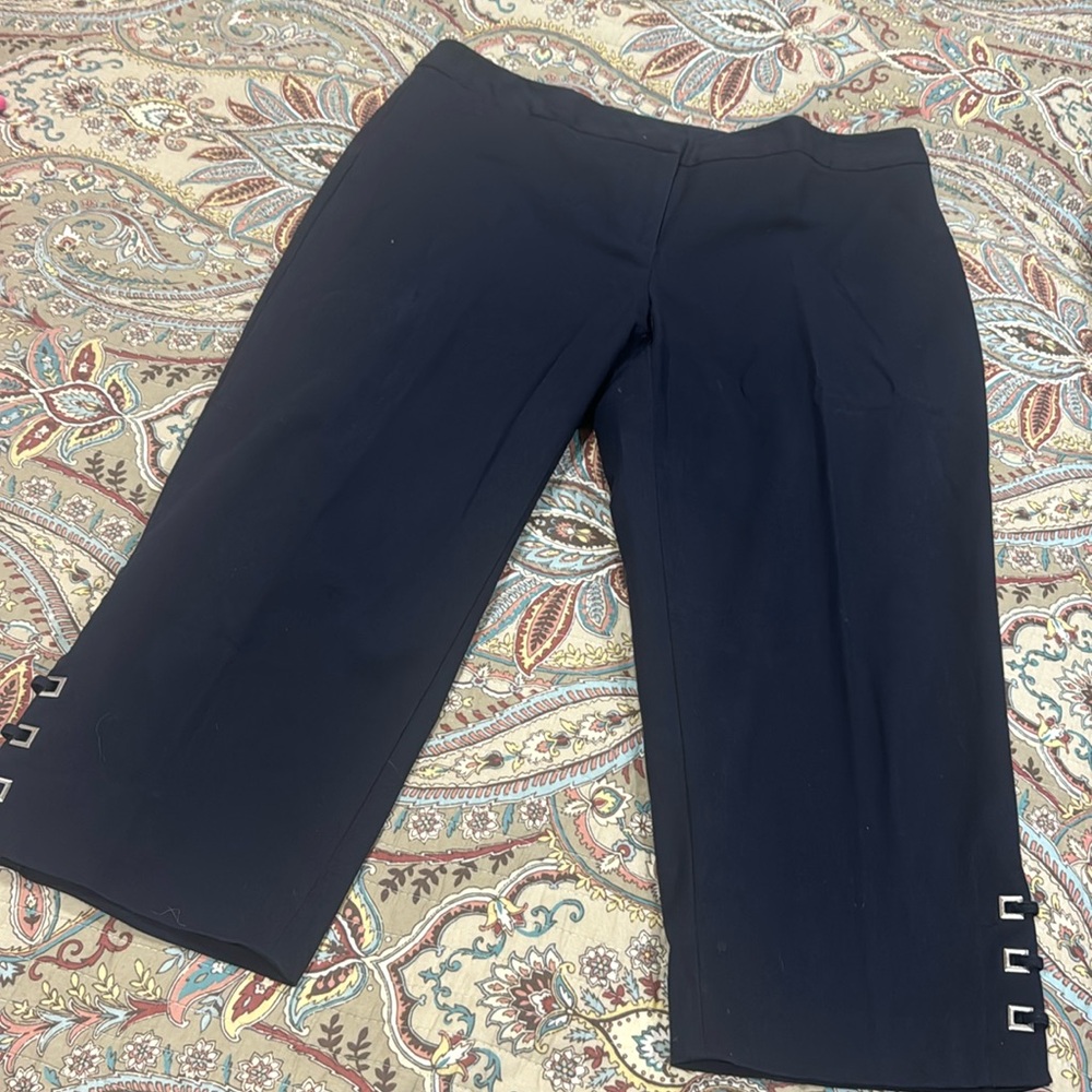 Navy Crop Pants